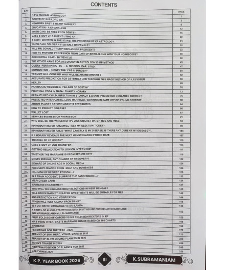 KP & Astrology 2026 | English | KP Year Book 2026 | K. Subramaniam | 