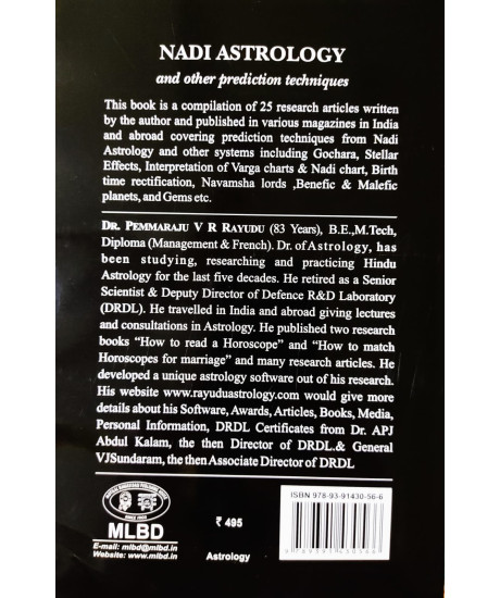 Nadi Astrology and other Prediction Techniques (English) by Dr. Pemmaraju V. R. Rayudu