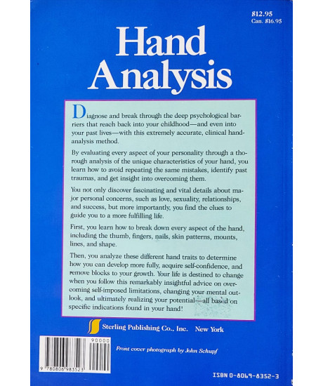 Hand Analysis-The Diagnostic Method (English) Original New York Edition 1991 Hand Analysis-The Diagnostic Method (English) Original New York Edition 1991